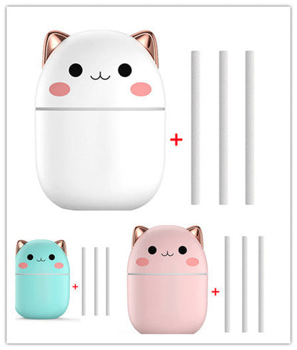 Air Humidifier Cute Cat Ultra-Silent USB Office Household Bedroom Car Aromatherapy Air Purifier With Led Cool Mist Spray