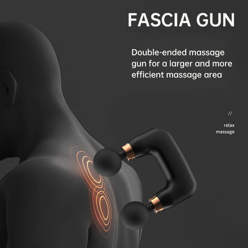 Muscle Massage Guns Double Head Fascia Gun Relax Gun Massage Gym Relaxation Treatments Body Massager Personal Massager Fitness