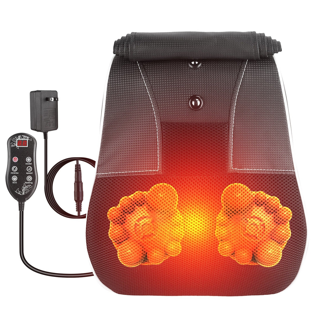 Back Massager with Heat 3D Kneading Massage Pillow Shiatsu Full Body Massager for Back Neck Waist Arm Abdomen Calf