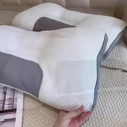 Light Luxury SPA Massage Pillow Single Pillow Core Neck Protection Adult Sleep Pillow Fiber Zone Massage Cervical Pillow Dormito