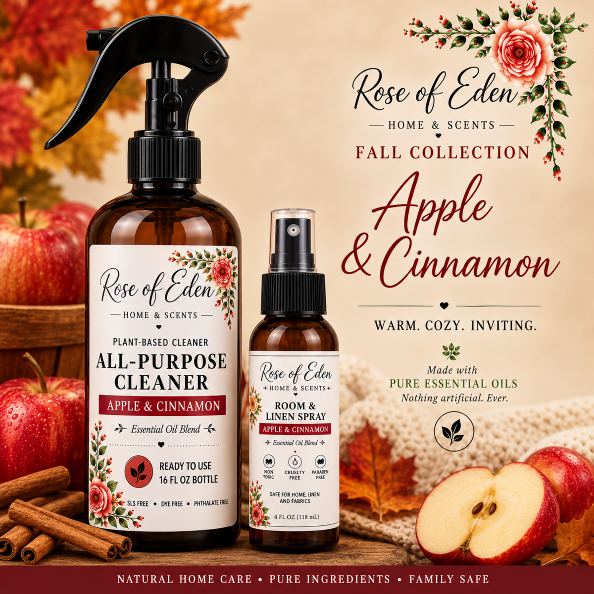 Fall Home Care Set | 4-Piece Essential Oil Collection