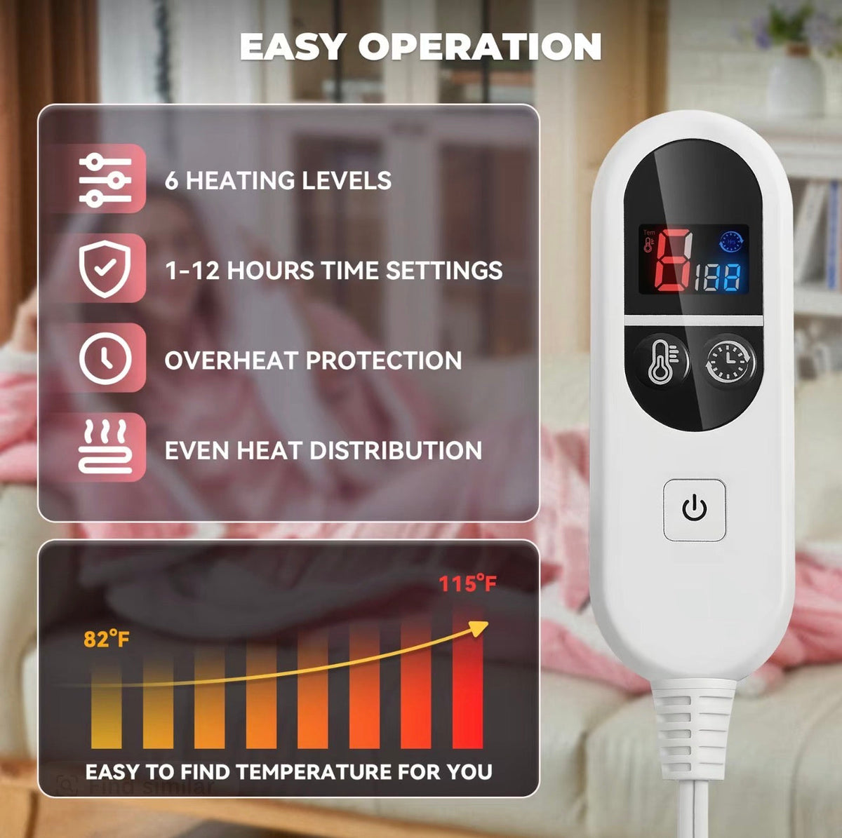 CozyNest Heated Wearable Blanket