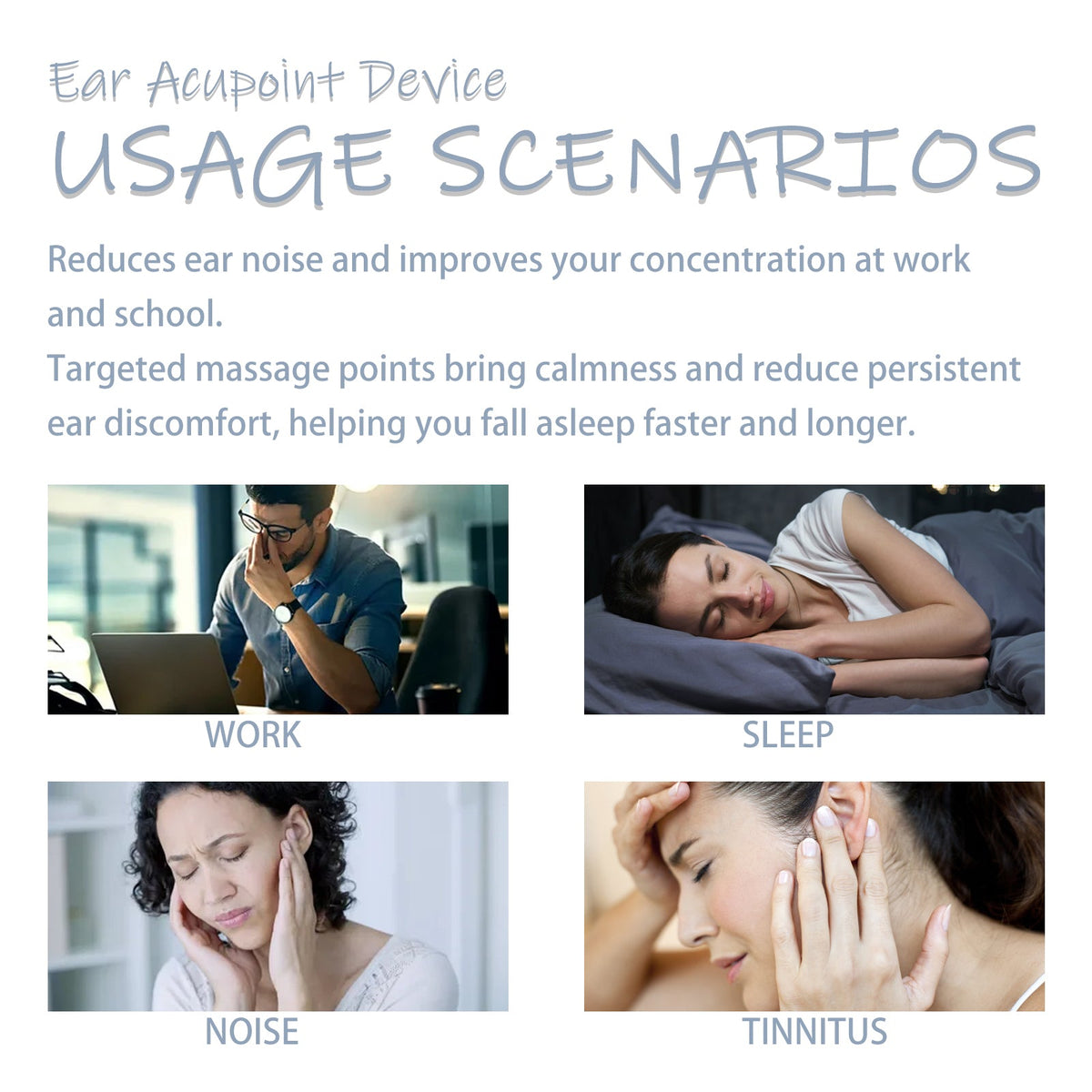 PureHear Ear Acupoint Device, Relieve Ear Discomfort Ear Ringing Ear Back Ear Kang Ear Acupoint Care Massage Plug