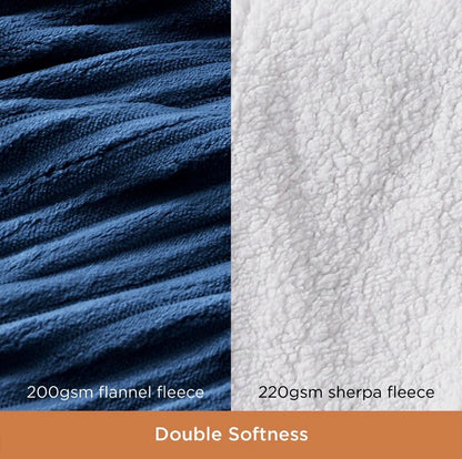 BEDSURE Electric Blanket, Soft Ribbed Flannel, Heating with 4 Time Settings, 6 Heat Levels, 3 hrs Timer Auto Shut Off, GentleSoft™
