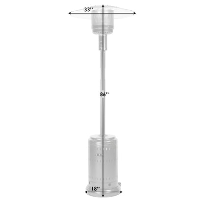 Commercial Series Patio Heater in Ash and Stainless Steel
