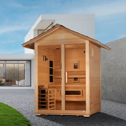 Golden Designs Carinthia GDI-8123-01 Outdoor Hybrid Sauna with 8.0 kW Stove (3 Person)