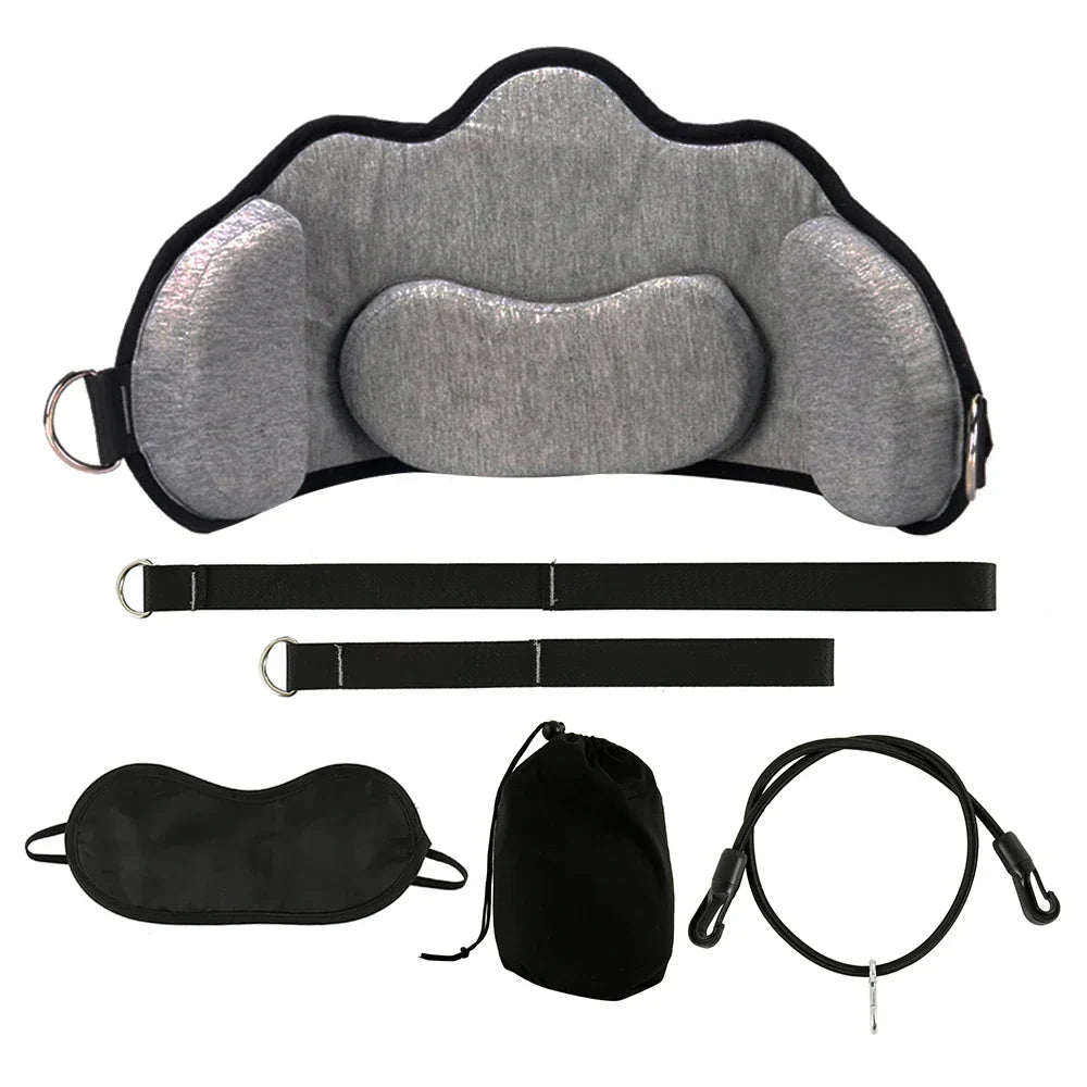 Portable Neck Hammock Set | Memory Foam Pillow + Mask