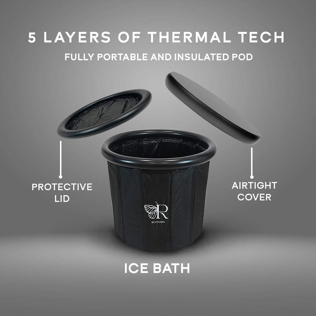 Foldable Ice Bath Tub — No Pole, No Pump, 60-Second Setup | RevivPro