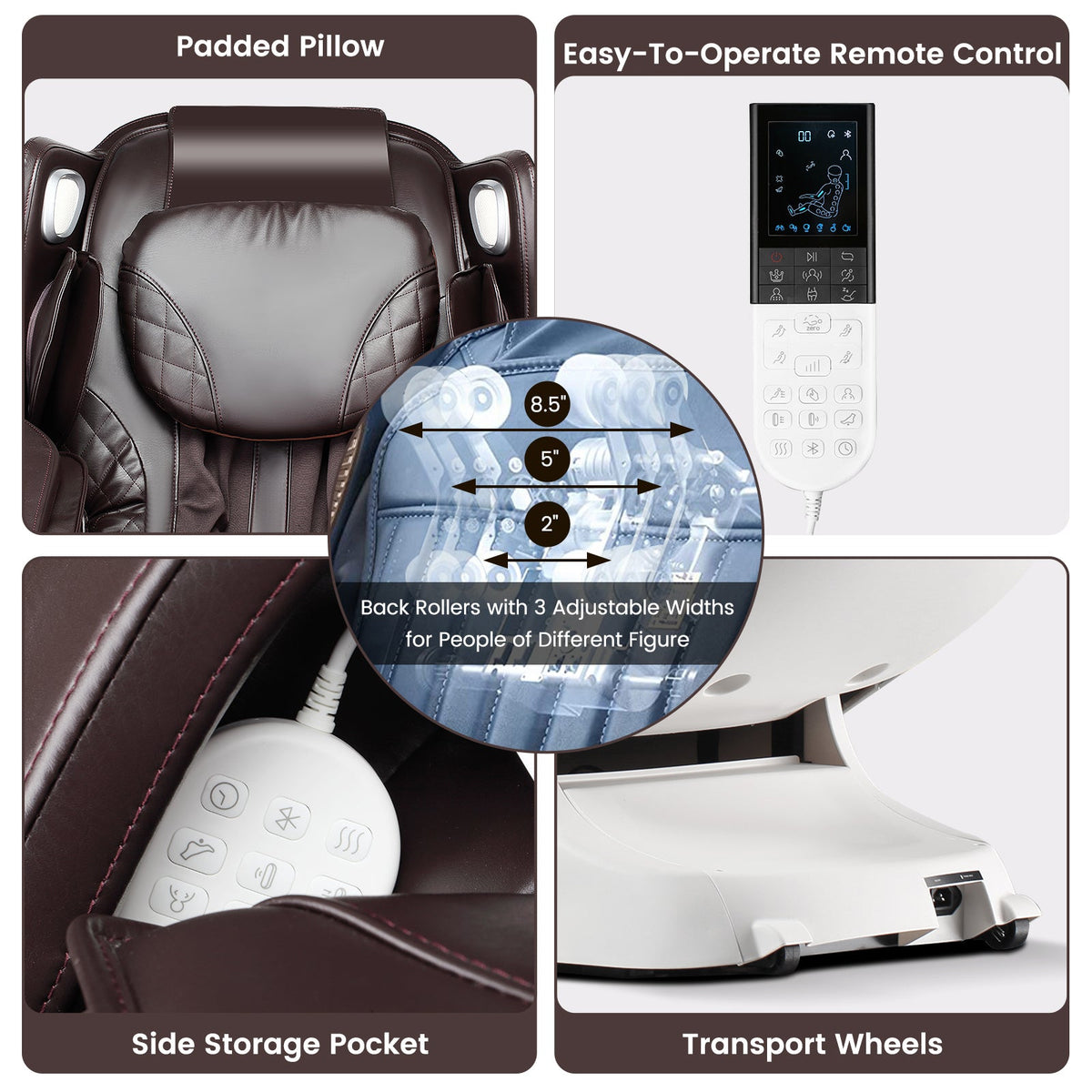 Provox 27-Comfort Full Body Massage Chair with SL Track Airbags Heating