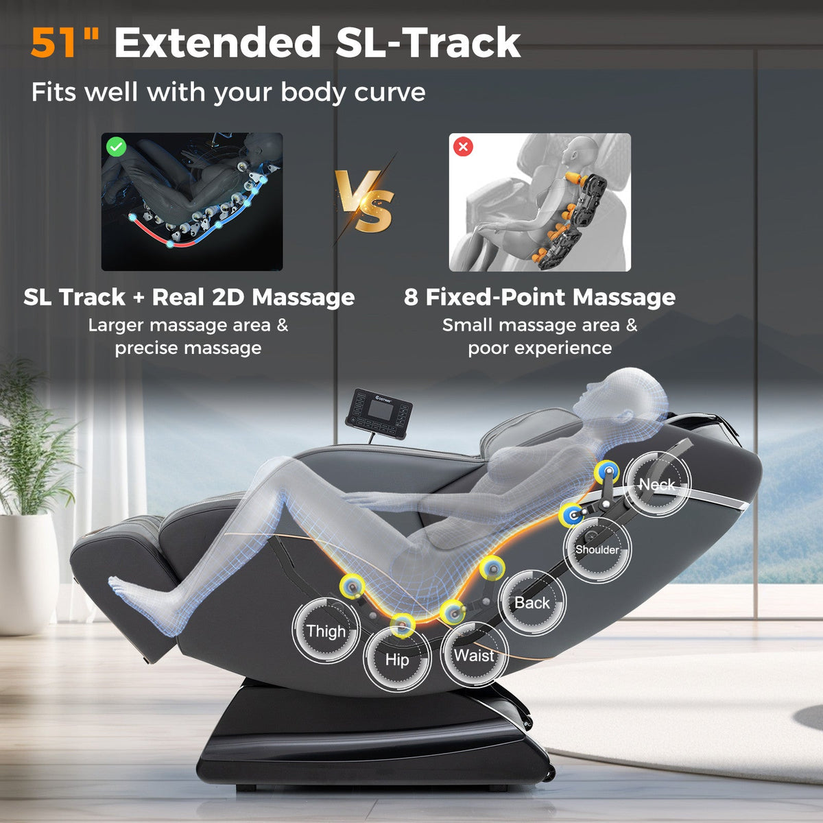 Relaxation 38 - Full Body Massage Chair with Airbags and Heater