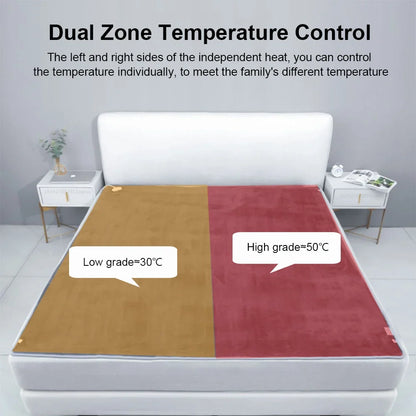 Electric Heating Blanket Automatic Thermostat Double Body Warmer Bed Mattress EU Plug 220V Electric Heated Carpets Mat Pad