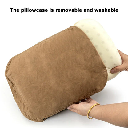 Memory foam pillow for neck pain