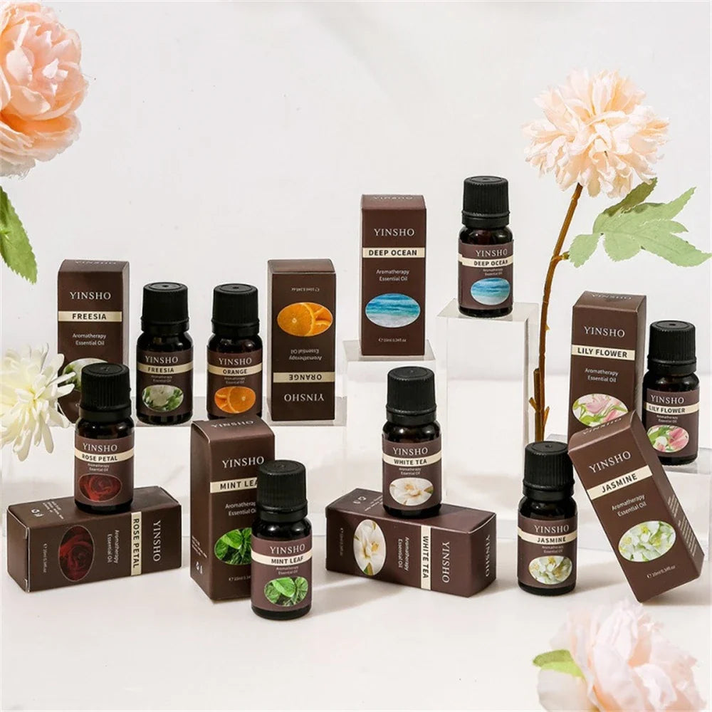 13 Flavors Essential Oils Set for Diffuser | 10ml Aroma Kit for Home