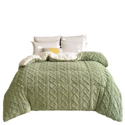 Double-Sided Velvet Thickened Blanket – Warm Lamb Fleece Quilt Core