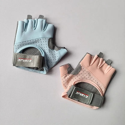 Women's Anti-Slip Wear-Resistant Fitness Half Finger Gloves for Yoga Spinning Bike Sports Cycling - Sweat Absorbent Cocoon-Free