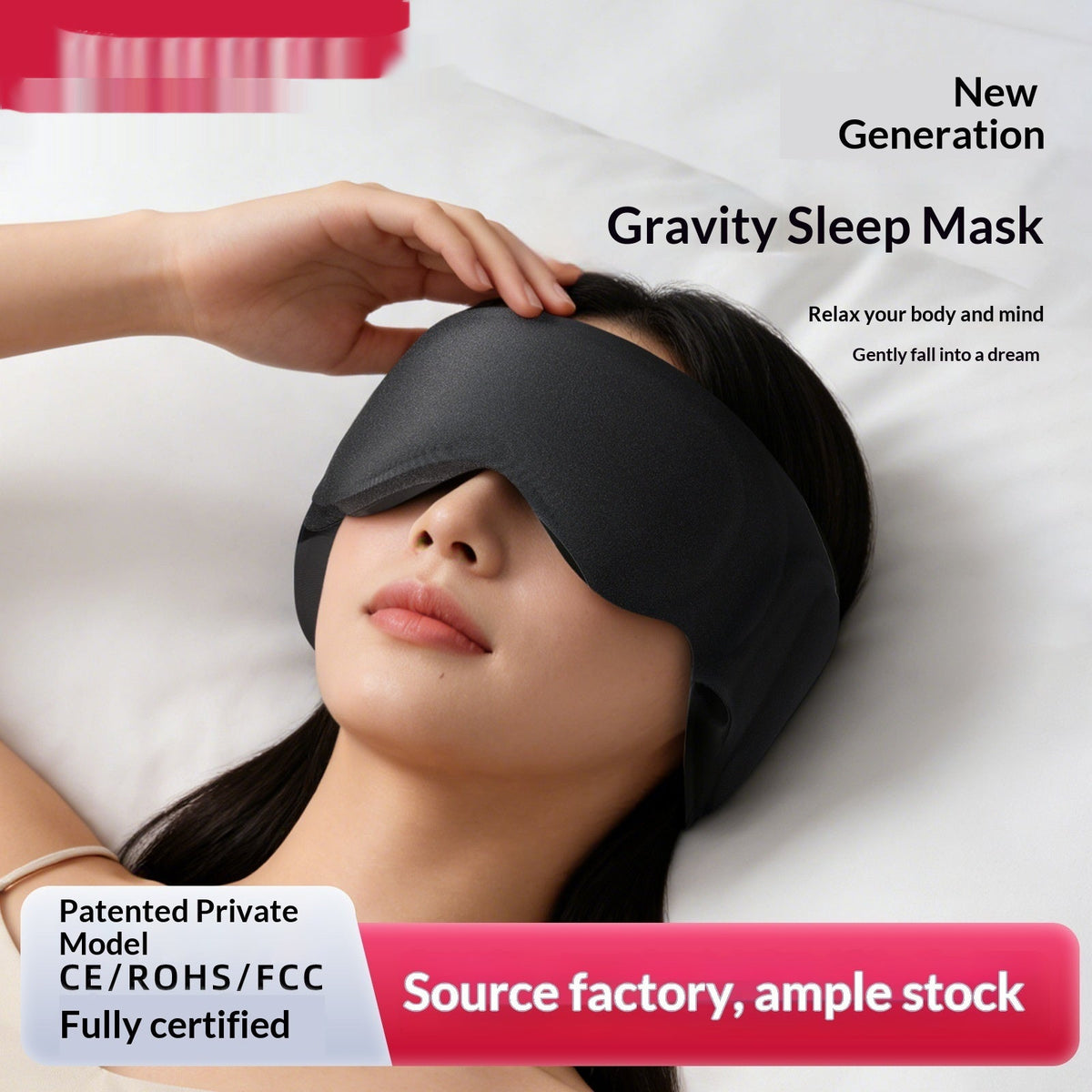 M5 Full-Coverage Memory Foam Sleep Mask, Black