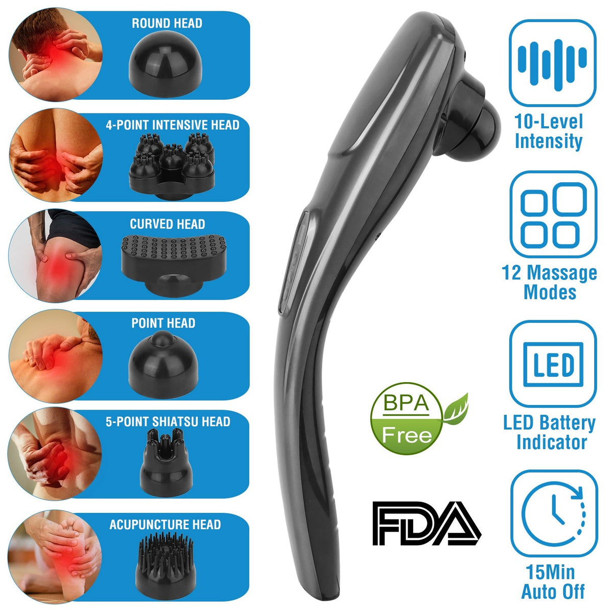 Cordless Electric Back Massager