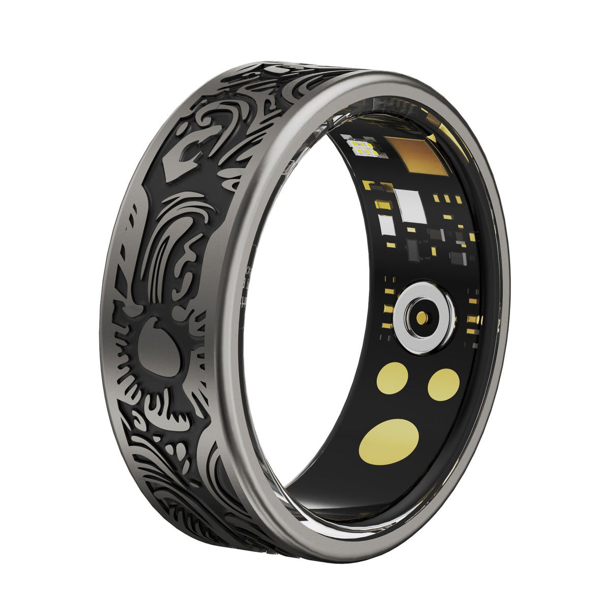 Retro Style Smart Ring Heart Rate And Blood Pressure