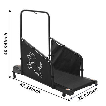 Dog Treadmill for Medium Dogs with Non-Slip Belt and Remote Control - Black