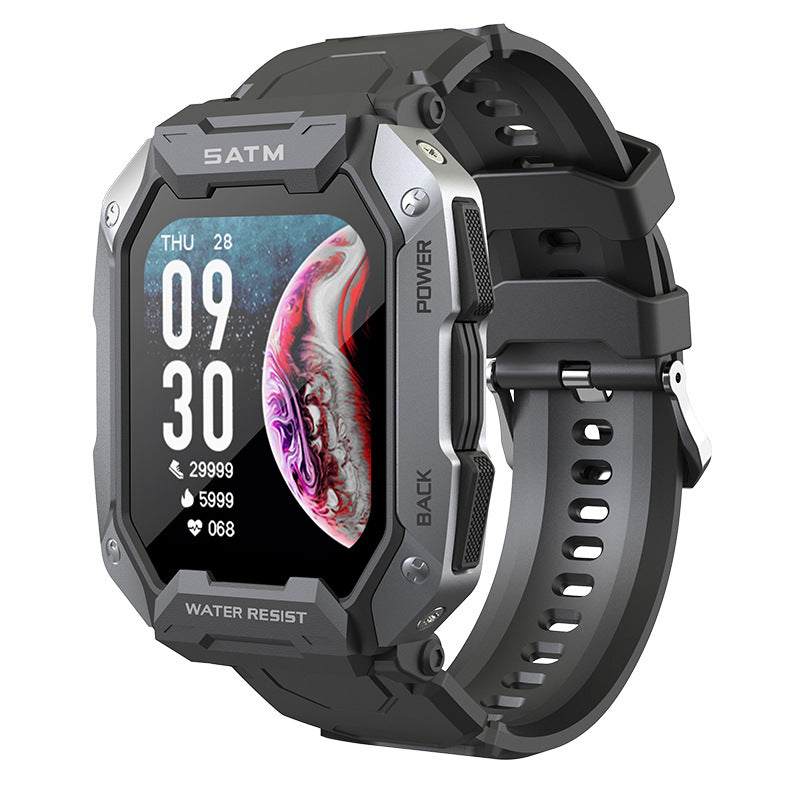 Versatile Silicone Wristband Smartwatch For Men's Leisure