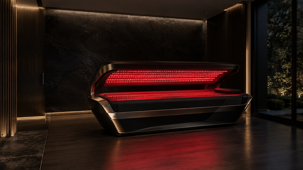 Red light therapy bed
