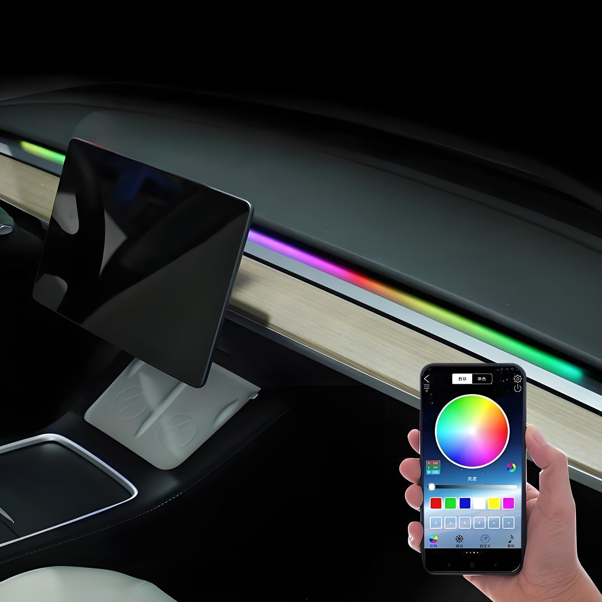 Streamer LED Ambient Light for Model 3/Y (2020-Present) | App Controlled