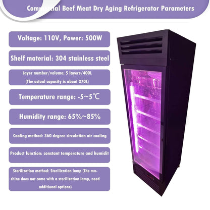 Commercial 400L Stainless Steel 110V Meat Dry Aging Refrigerator (SAK15268)
