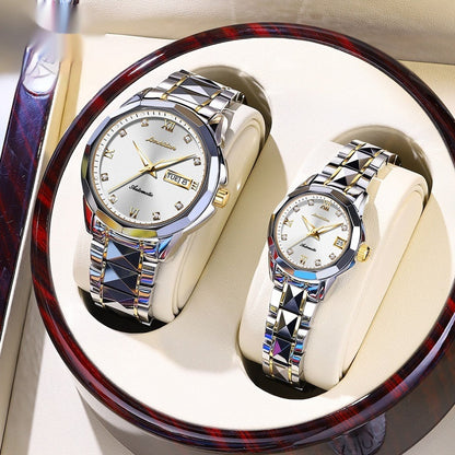Casual Mechanical Watch With A Large Dial For Couples