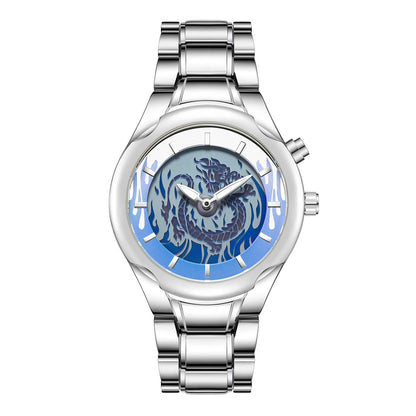 Personalized Retro Dragon-shaped Dual-display Mens Watch With A Trendy Premium Look And Water Resistance