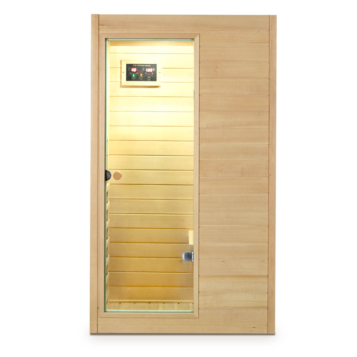 Far Infrared Sauna Room with 5 Epoxy Heating Panels - Spruce Wood