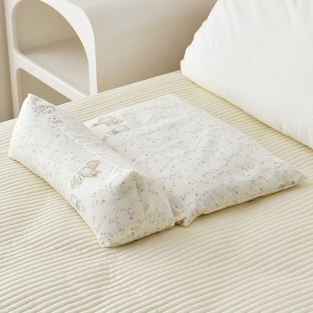 Cotton Neck Pillow with Removable Cushion, 42 × 43 × 4 cm