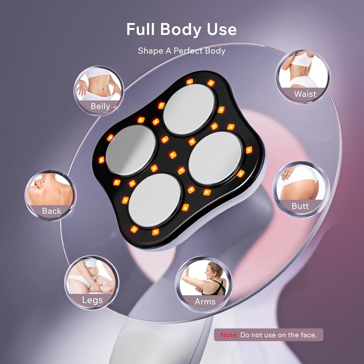 Depsoul Cellulite Massager Body Machine - 3 Modes 10 Levels with Heating Function Electric Massage Machine Body for Leg, Arm, Belly, Waist, Buttocks, Back