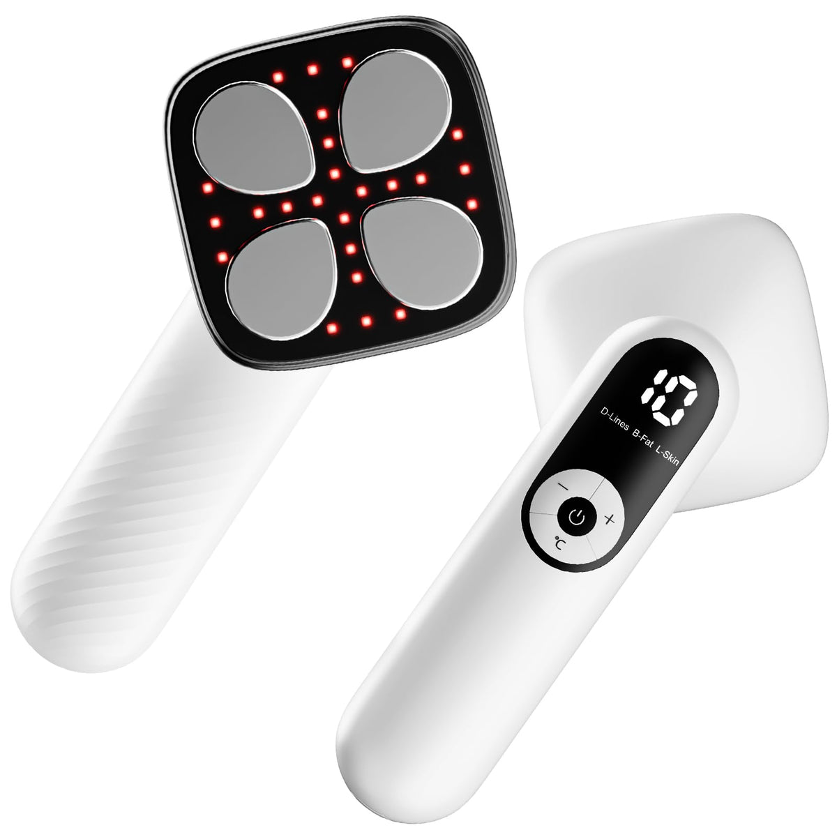 Depsoul Cellulite Massager for Women Handheld Body Massager - Cordless Massager for Belly, Arm, Waist, Leg, Butt, Back, White-4g9722