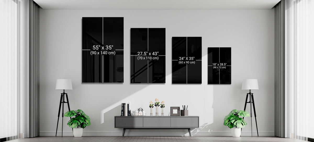Golden Molten Moon Rower Sunset Glass Wall Art