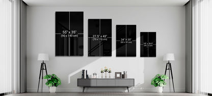 Golden Molten Moon Rower Sunset Glass Wall Art