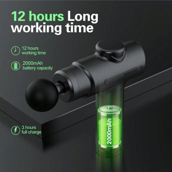 Massage Gun Deep Tissue Percussion Massager for Athletes,Handheld Body Back Muscle Massager Gun with 8 Massage Heads