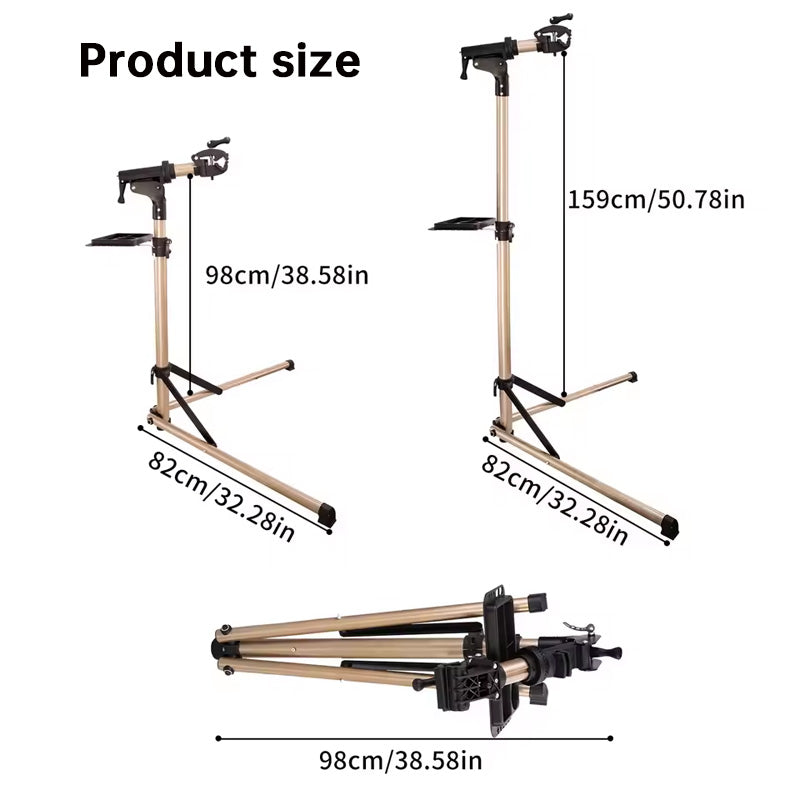 Adjustable Height Pro Exercise Bike Repair Stand: Aluminum, Foldable, Repair Support