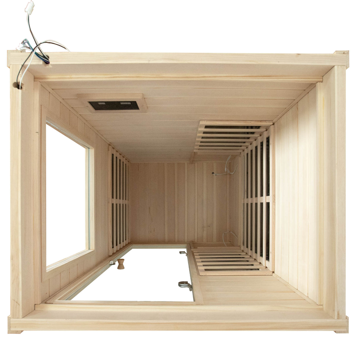Far Infrared Sauna Room with 5 Epoxy Heating Panels - Spruce Wood