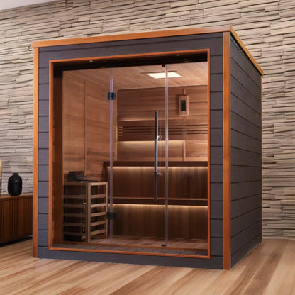 Golden Designs Bergen 6-Person Outdoor-Indoor Traditional Sauna