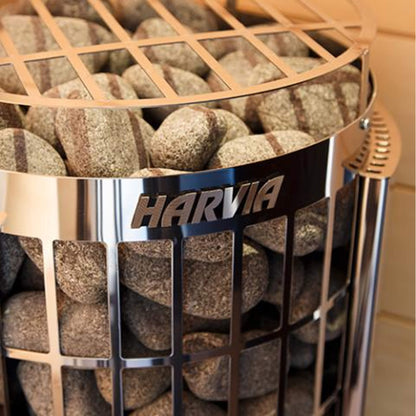Harvia Cilindro Modern Steel Pillar Style Sauna Heater W/ Sauna Stones [PC60/80/90] (SAK84937)