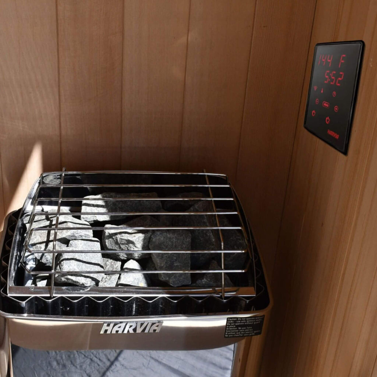 Harvia KIP60W 6KW UL Certified Electric Sauna Heater With Xenio CX170 Digital WIFI Control & Sauna Stones (SAK34791)