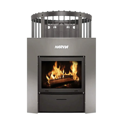 Harvia Legend Duo Wood Burning Sauna Stove/Fireplace Combo With Sauna Stones (SAK30749)