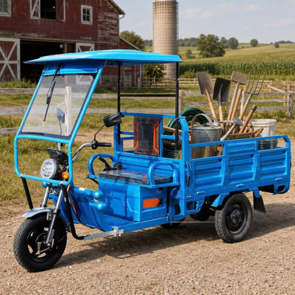 Heavy-Duty 1000W Electric Cargo Tricycle With Canopy (SAK12863)