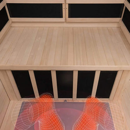 Ivara Luxury 2-Person Hemlock Wood FAR Infrared Sauna Room W/ Glass Door (SAK81525)