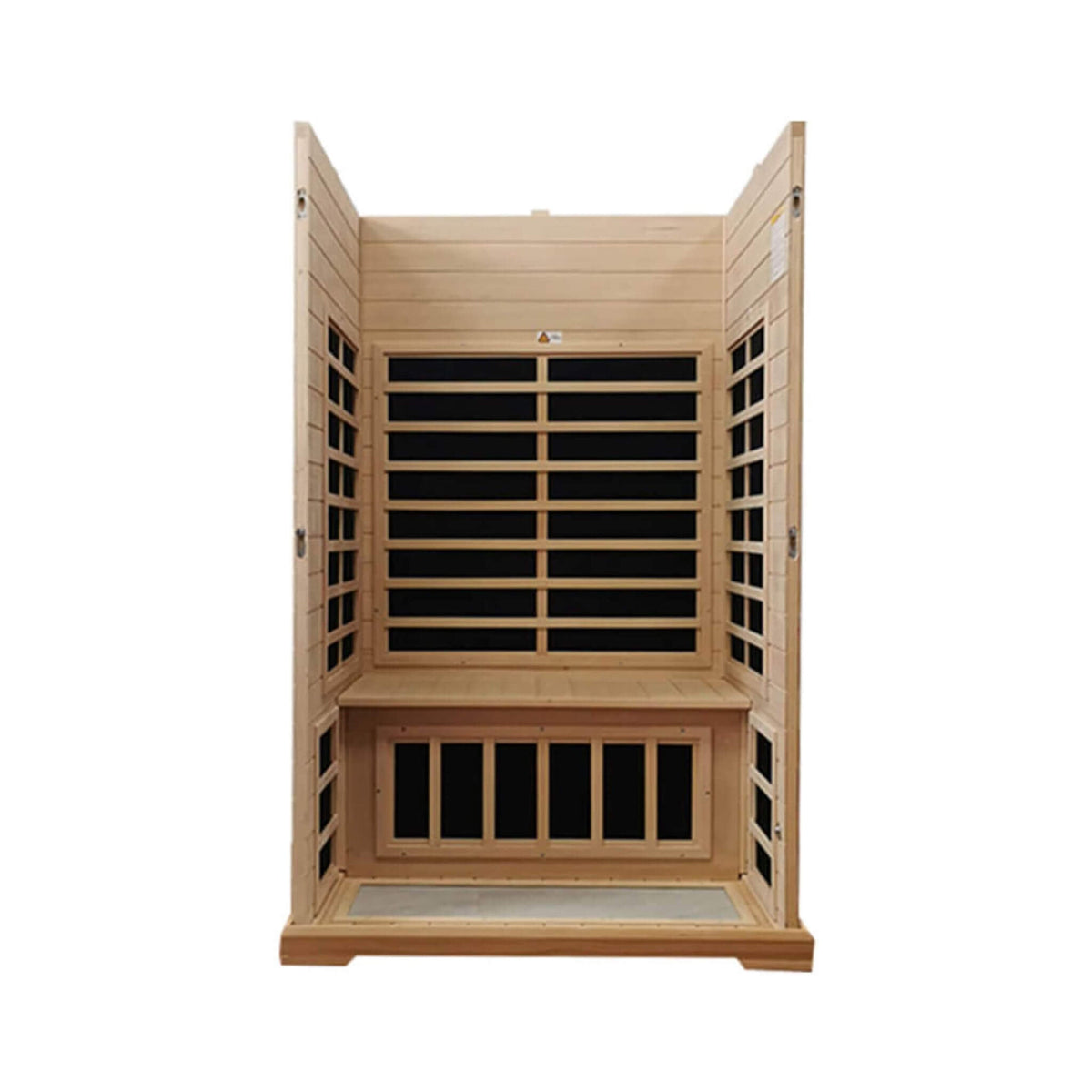 Ivara Luxury 2-Person Hemlock Wood FAR Infrared Sauna Room W/ Glass Door (SAK81525)