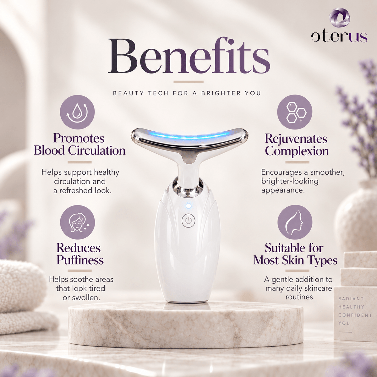 Neck & Face LED Therapy Massager- Skin Tightening & Anti-aging Device