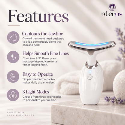 Neck & Face LED Therapy Massager- Skin Tightening & Anti-aging Device