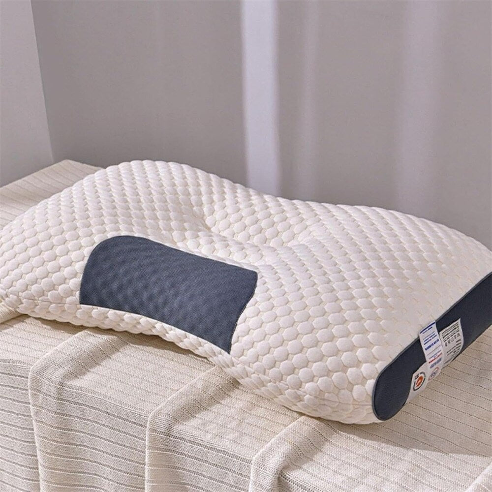 Knitted Antibacterial Cotton Massage Neck Pillow with Removable Cover
