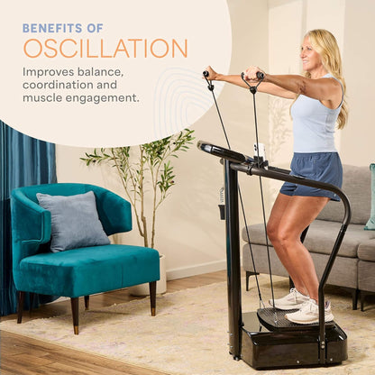 Premium Vibration Plate Exercise Machine With Handles And 99 Speed Levels (SAK30851)