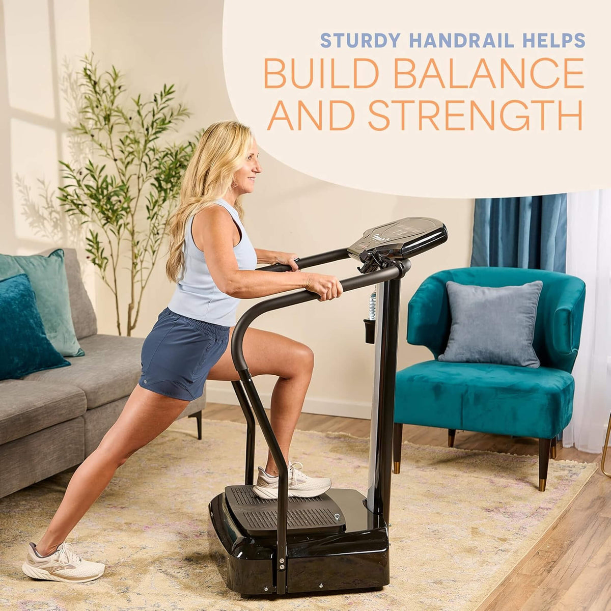 Premium Vibration Plate Exercise Machine With Handles And 99 Speed Levels (SAK30851)
